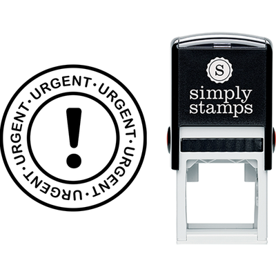Urgent with Exclamation Point Business Stamp