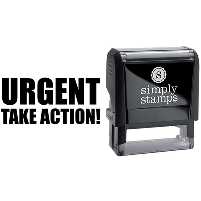 Bold Urgent Take Action Business Stamp