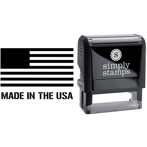 Flag Made in the USA Business Stamp