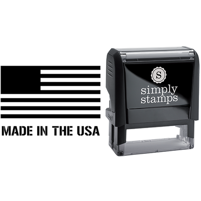 Made in the USA with Flag Business Stamp