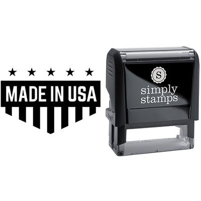 Made in USA Shield Shape Business Stamp
