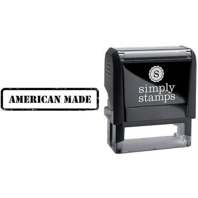 American Made in Army Stamp Lettering Business Stamp