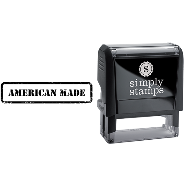 American Made in Army Stamp Lettering Business Stamp