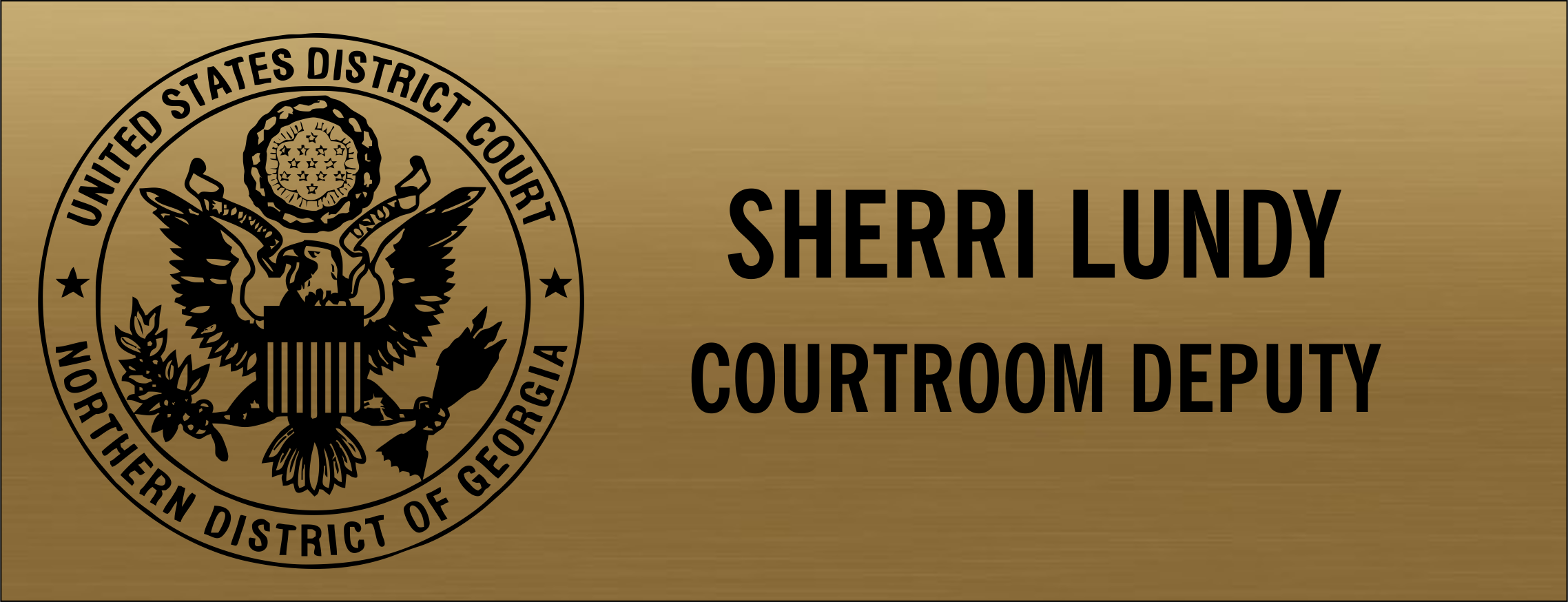 US District Court Two-Line Name Tag