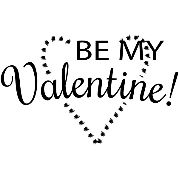 Be My Valentine Heart Craft Stamp