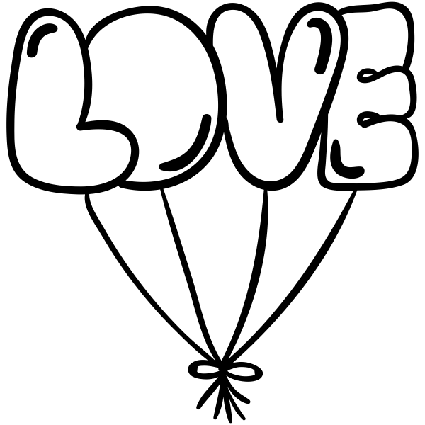 Balloon Love Craft Stamp