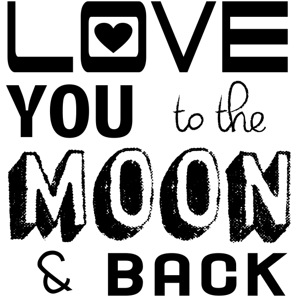 Love you to the Moon & Back Craft Stamp