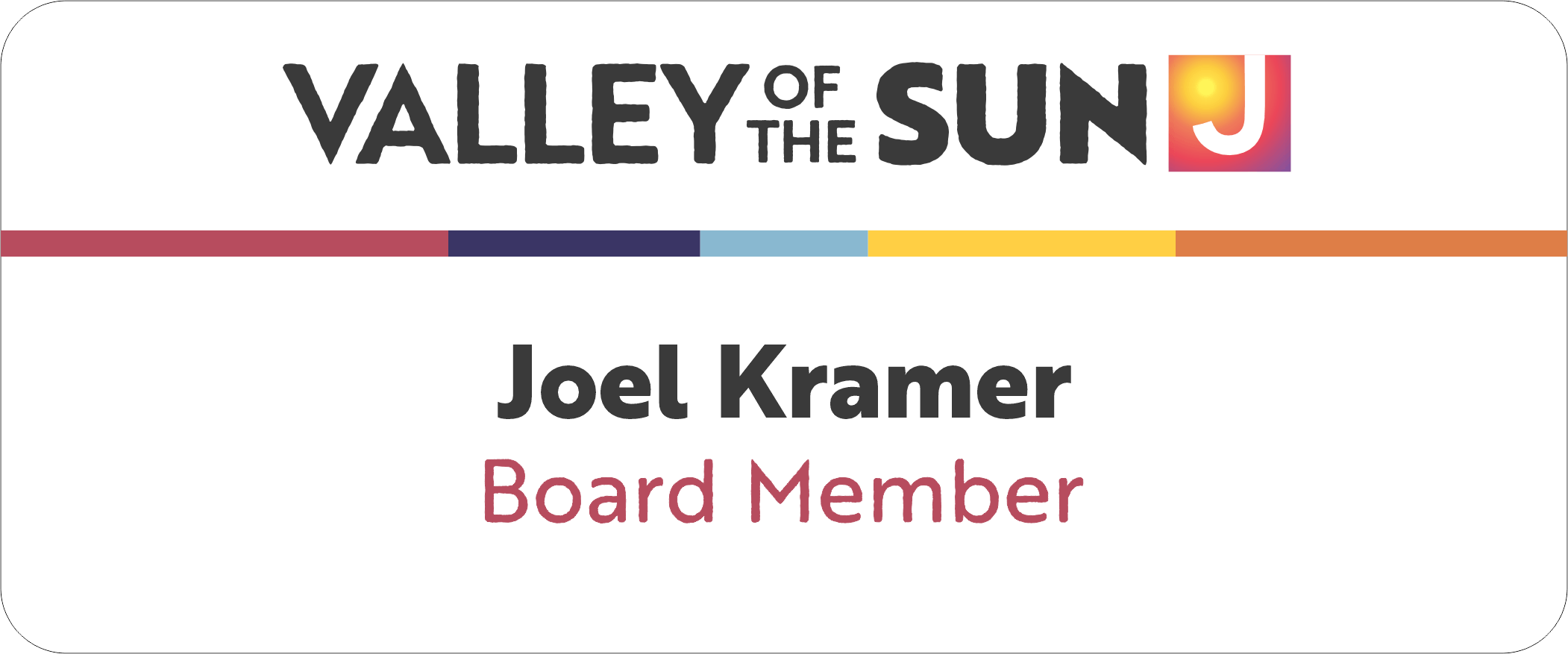 Valley of the Sun UV Nametag