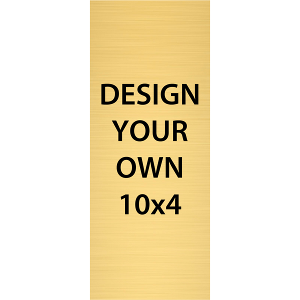 Vertical Engraved Heavy Brass Signs 10" x 4" Vertical Engraved Heavy Brass Signs 10" x 4"