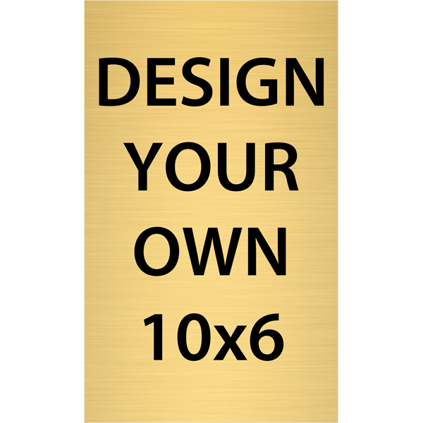 Vertical Engraved Heavy Brass Signs 10" x 6"
