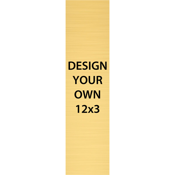 Vertical Engraved Heavy Brass Signs 12" x 3" Vertical Engraved Heavy Brass Signs 12" x 3"