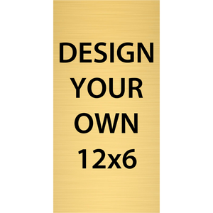 Vertical Engraved Heavy Brass Signs 12" x 6"