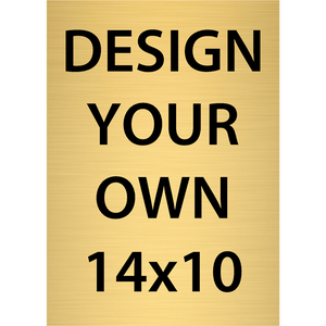 Vertical Engraved Heavy Brass Signs 14" x 10"