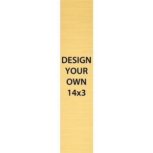 Vertical Engraved Heavy Brass Signs 14" x 3"
