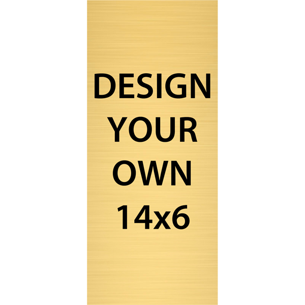 Vertical Engraved Heavy Brass Signs 14" x 6" Vertical Engraved Heavy Brass Signs 14" x 6"