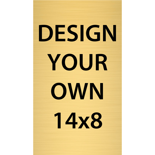 Vertical Engraved Heavy Brass Signs 14" x 8" Vertical Engraved Heavy Brass Signs 14" x 8"