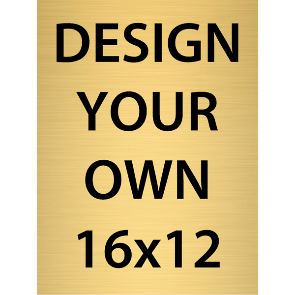 Vertical Engraved Heavy Brass Signs 16" x 12" Vertical Engraved Heavy Brass Signs 16" x 12"