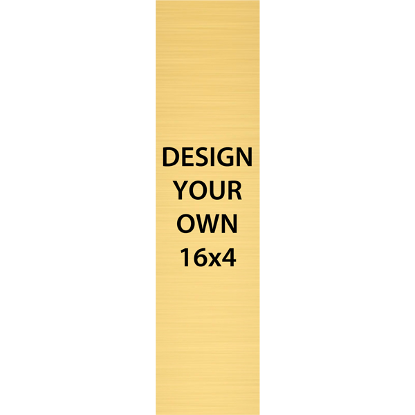 Vertical Engraved Heavy Brass Signs 16" x 4" Vertical Engraved Heavy Brass Signs 16" x 4"