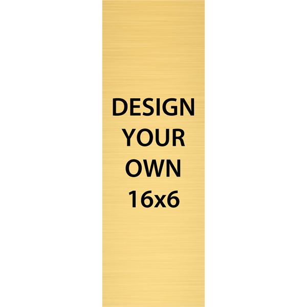 Vertical Engraved Heavy Brass Signs 16" x 6" Vertical Engraved Heavy Brass Signs 16" x 6"