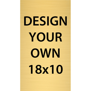 Vertical Engraved Heavy Brass Signs 18" x 10"