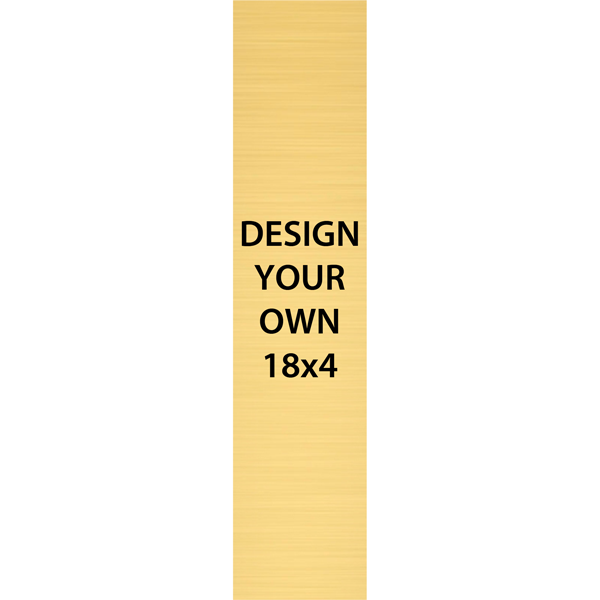 Vertical Engraved Heavy Brass Signs 18" x 4" Vertical Engraved Heavy Brass Signs 18" x 4"