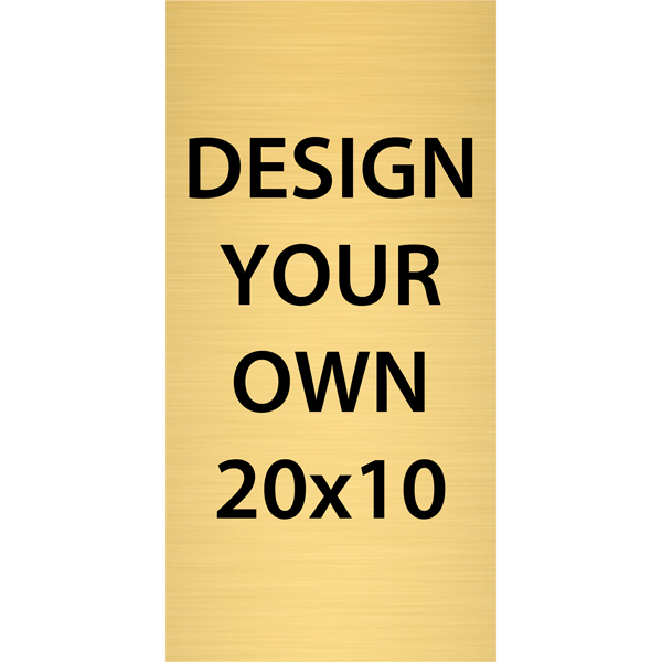 Vertical Engraved Heavy Brass Signs 20" x 10" Vertical Engraved Heavy Brass Signs 20" x 10"