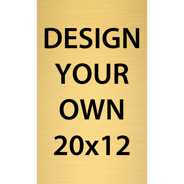 Vertical Engraved Heavy Brass Signs 20" x 12" Vertical Engraved Heavy Brass Signs 20" x 12"