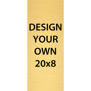 Vertical Engraved Heavy Brass Signs 20" x 8"