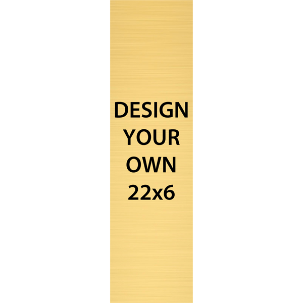 Vertical Engraved Heavy Brass Signs 22" x 6" Vertical Engraved Heavy Brass Signs 22" x 6"