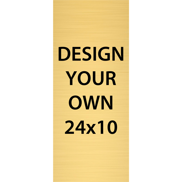 Vertical Engraved Heavy Brass Signs 24" x 10"