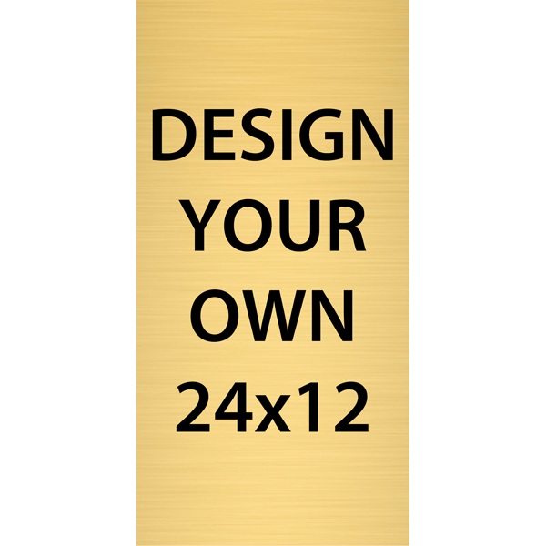 Vertical Engraved Heavy Brass Signs 24" x 12" Vertical Engraved Heavy Brass Signs 24" x 12"