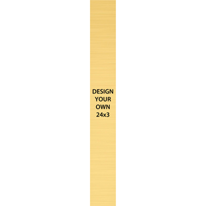 Vertical Engraved Heavy Brass Signs 24" x 3"