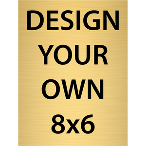 Vertical Engraved Heavy Brass Signs 8" x 6"
