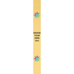 Vertical Full Color Brass Signs 10" x 1"