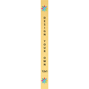 Vertical Full Color Brass Signs 12" x 1"