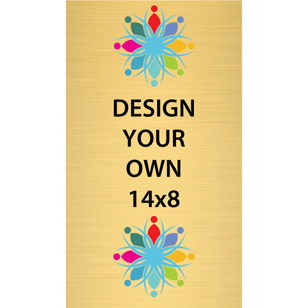 Vertical Full Color Brass Signs 14" x 8" Vertical Full Color Brass Signs 14" x 8"