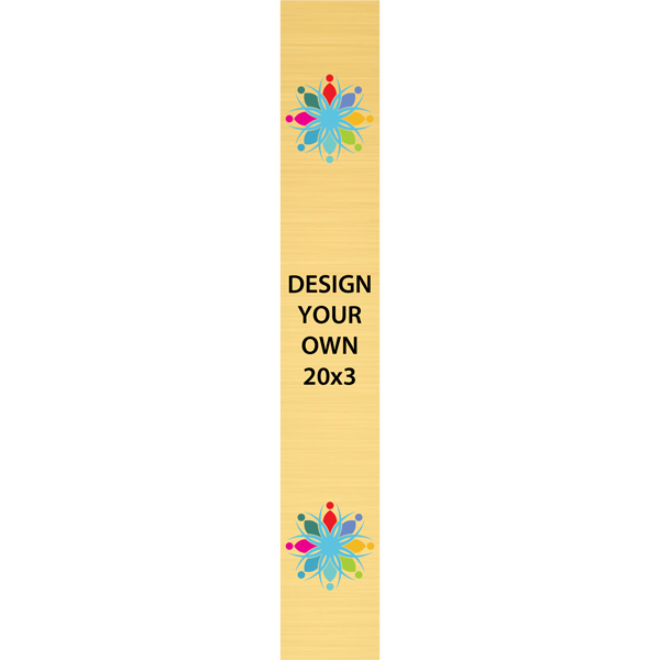 Vertical Full Color Brass Signs 20" x 3" Vertical Full Color Brass Signs 20" x 3"