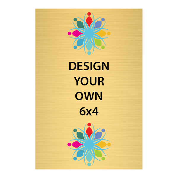 Vertical Full Color Brass Signs 6" x 4" Vertical Full Color Brass Signs 6" x 4"