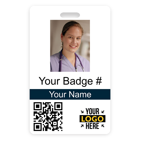 Vertical QR Code Photo ID Card