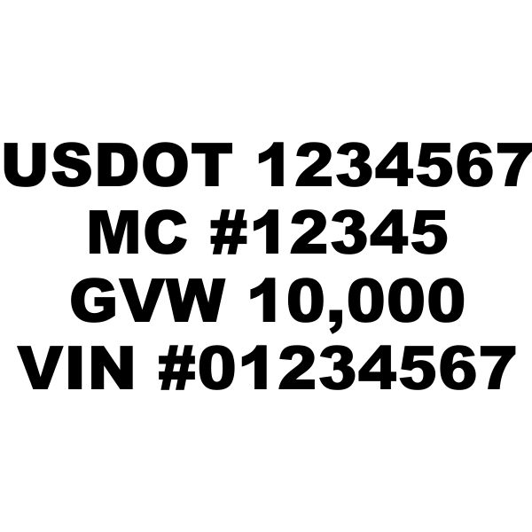 Vinyl Truck Door Decal | 12" x 24"