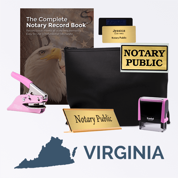 Virginia Pink Deluxe Notary Kit