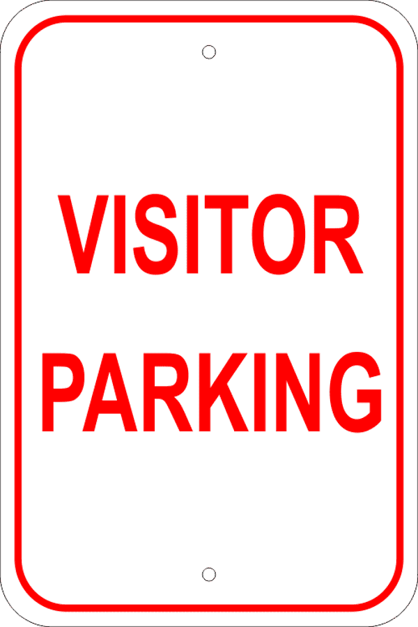 Visitor Parking Aluminum Sign | 18" x 12"