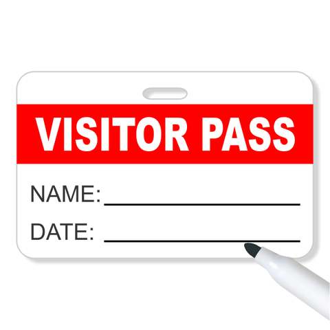 Reusable Visitor Pass Name Tag