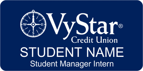VyStar Student Manager Intern Name Tag