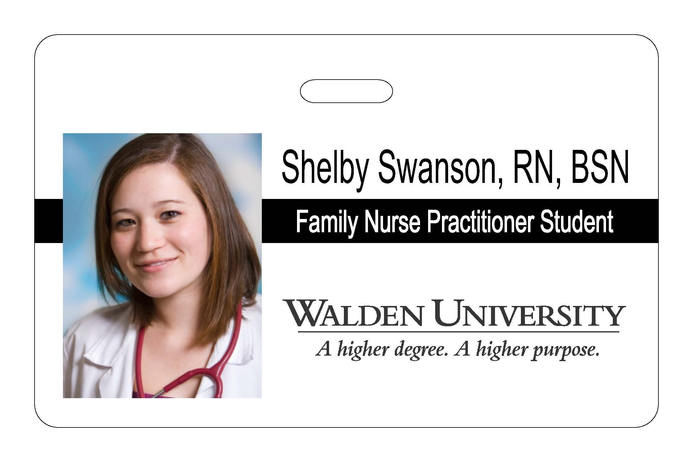 Walden University Photo ID - Horizontal Style 4