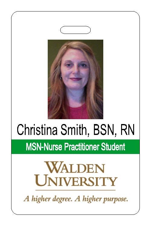 Walden University Photo ID - Vertical Style 1