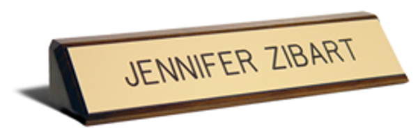 Walnut 8" Desk Name Plate