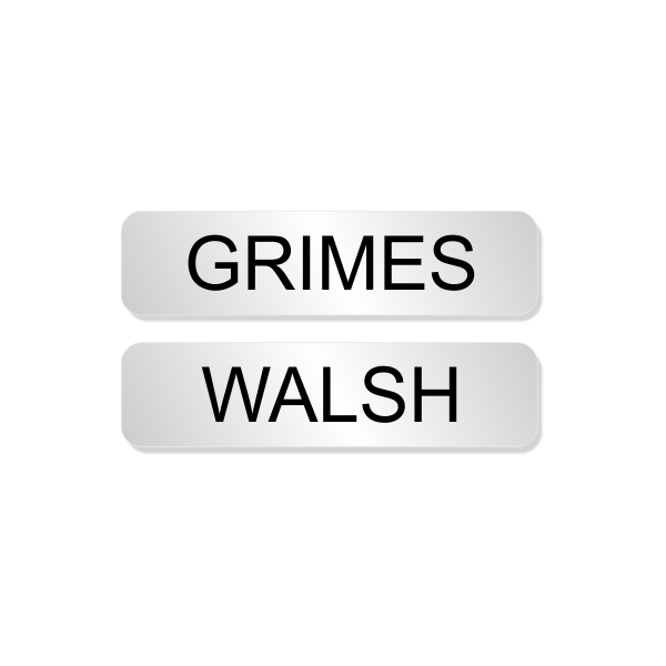 Walsh and Grimes Officer Costume Name Tags
