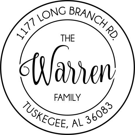 Warren Round Return Address Stamp