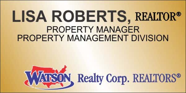 Watson Realty Property Management Division Name Tag